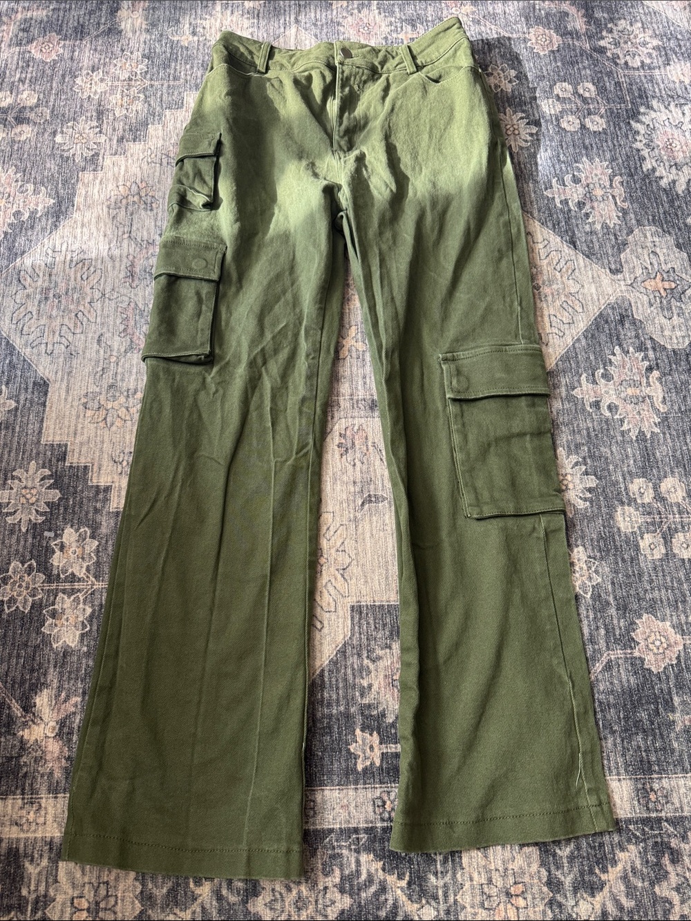Altar'd State Olive Green Straight-Leg Cargo Pants